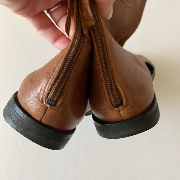 Free People Ridge Runner brown Leather Ankle Boots Sz 38 - Picture 4 of 10